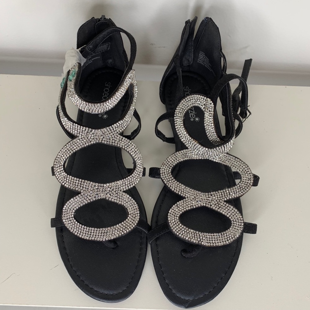 NEW Gorgeous rhinestone sandals with cute snake